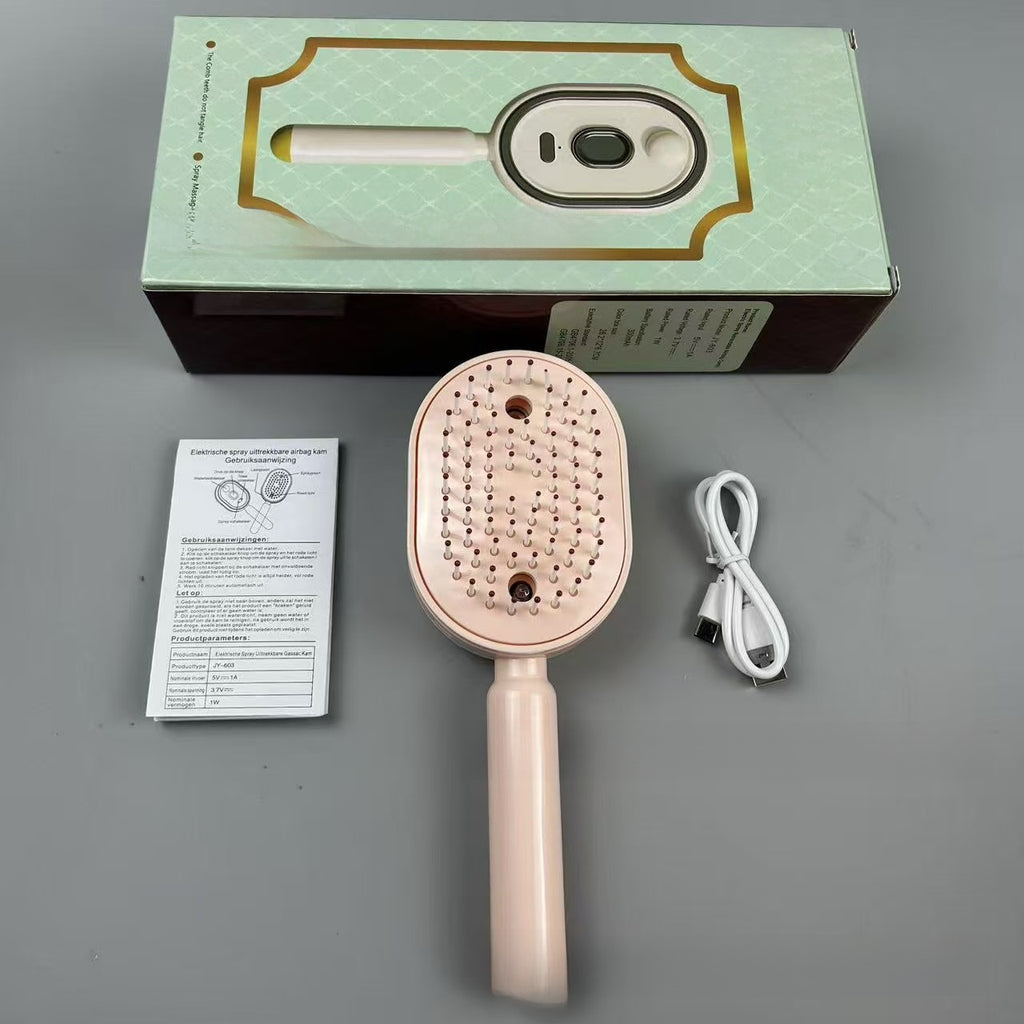 Electric Spray Massage Comb | Hydrate, Detangle & Grow Healthier Hair