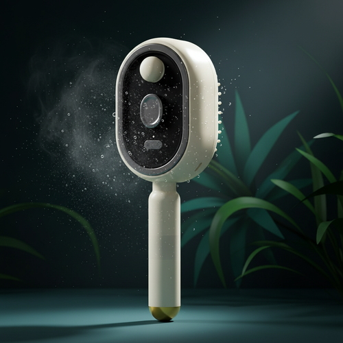 Electric Spray Massage Comb beauty shot with mist